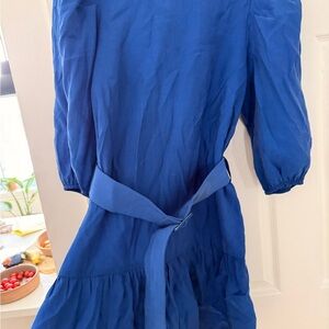 Zara Royal Blue cocktail Dress with ballon sleeves,